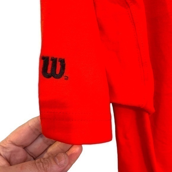Vintage Wilson Athletic Wear Red White T Shirt Size Large Tall - Picture 4 of 8